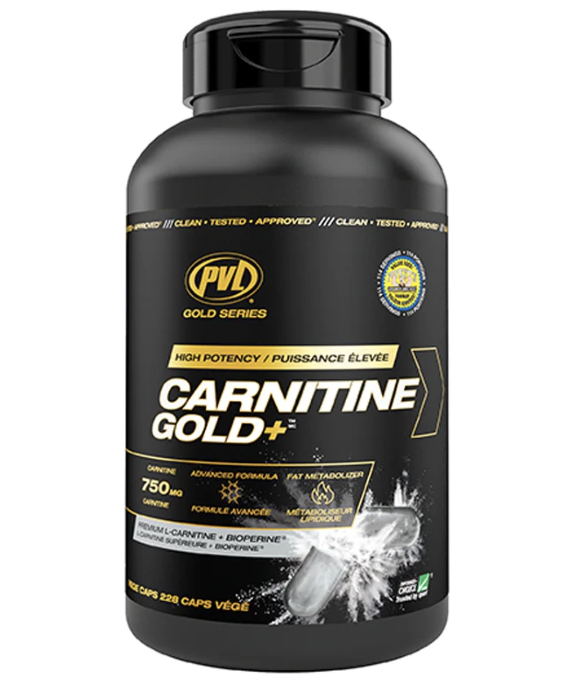 PVL Carnitine Gold+ 228 VCaps (Clearance Sale 20% Exp.07/2024)